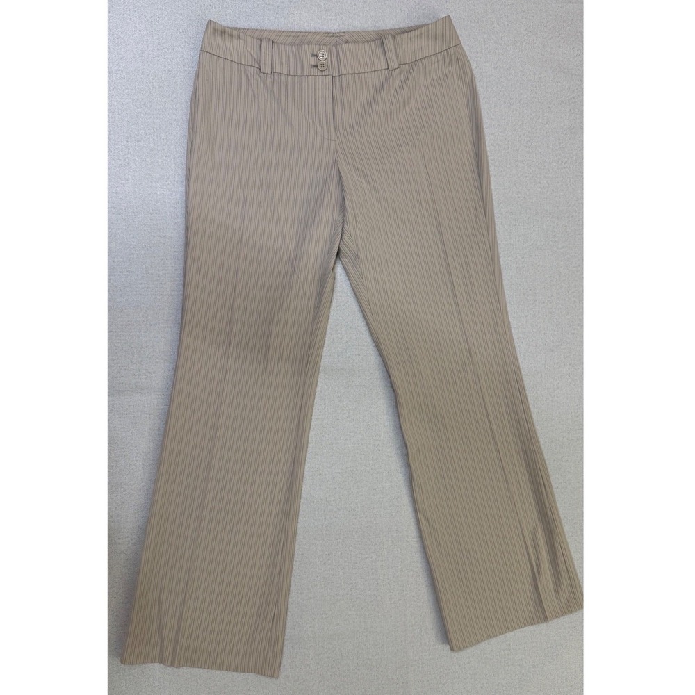 New York & Company Tan Pinstripe Dress Trousers